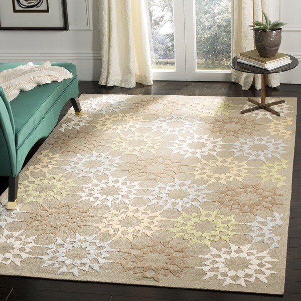 Shop Martha Stewart by Safavieh Quilt Opal/ Grey Cotton Rug 2'6" X 4
