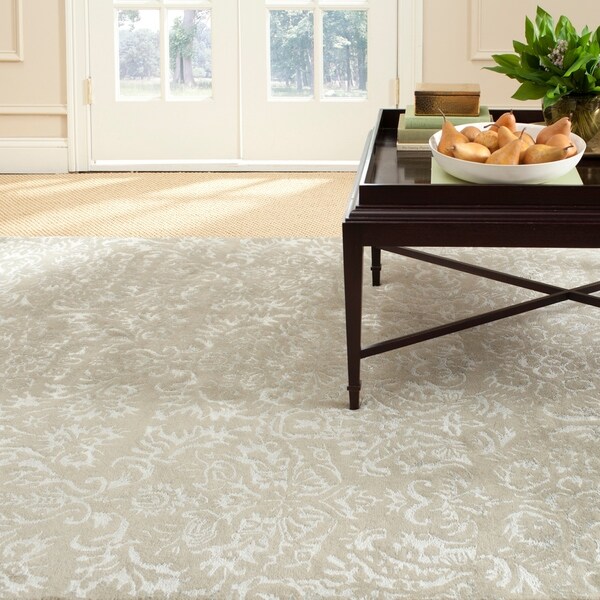 Martha Stewart by Safavieh Damask Sage Wool/ Viscose Rug - 7'9 x 9'9
