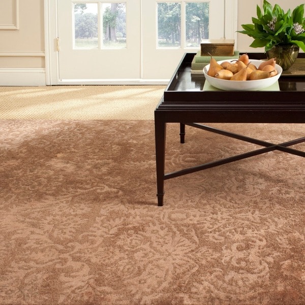 Martha Stewart Damask Mahogany Wool/ Viscose Rug (2 6 x 4 3