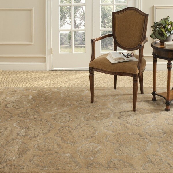 Martha Stewart by Safavieh Geranium Leaf Toffee Wool/ Viscose Rug - 8'6 x 11'6