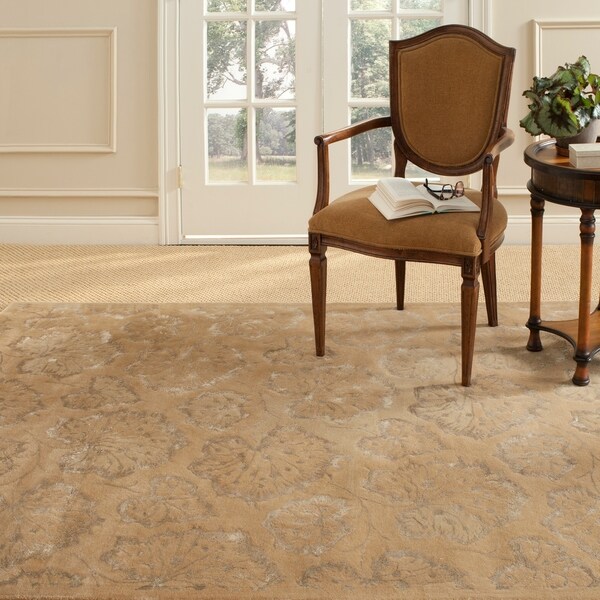 Martha Stewart by Safavieh Geranium Leaf Toffee Wool/ Viscose Rug - 8'6 x 11'6