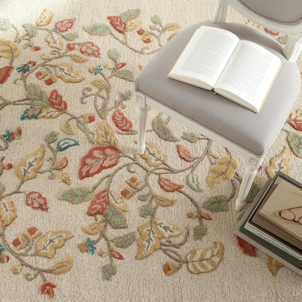 Martha Stewart by Safavieh Autumn Woods Persimmon Red Wool/ Viscose Rug (8' x 10')