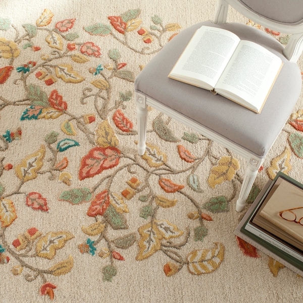 Martha Stewart by Safavieh Autumn Woods Persimmon Red Wool/ Viscose Rug - 8' x 10'