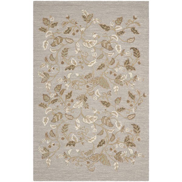 Martha By Safavieh Autumn Woods Grey Squirrel Wool Martha By Safavieh Autumn Woods Grey Squirrel Wool Viscose Rug 9 X27