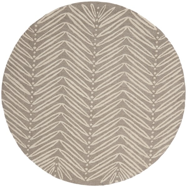 Shop Martha Stewart by Safavieh Chevron Leaves Chamois Beige Wool