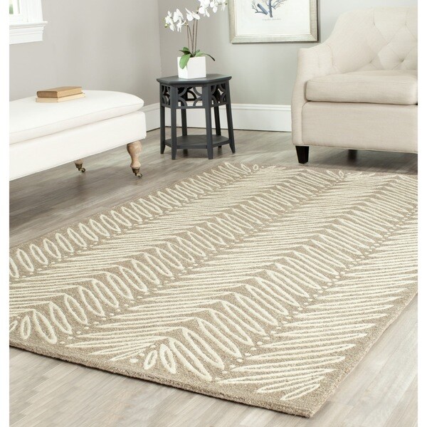 Martha Stewart by Safavieh Chevron Leaves Chamois Beige ...