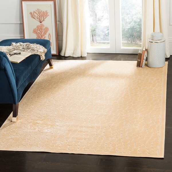 Martha Stewart by Safavieh Reptilian Cream Viscose Rug - 8' x 11'2