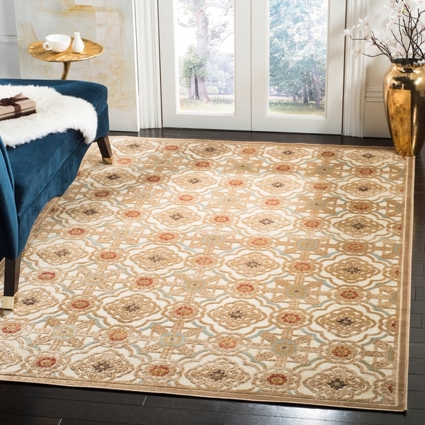 Martha Stewart by Safavieh Imperial Palace Taupe/ Cream Viscose Rug - 8' x 11'2