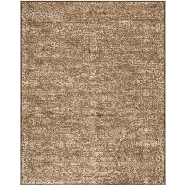 Martha Stewart by Safavieh Heritage Bloom Soft Anthracite/ Camel Viscose Rug - 8' x 11'2