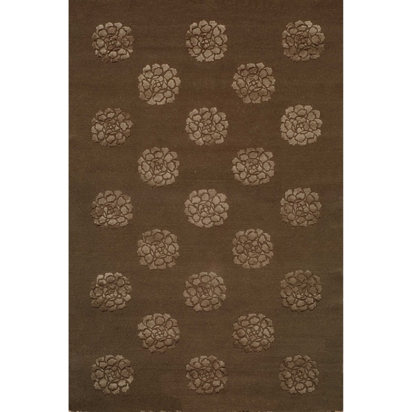 Martha Stewart Medallions Rattan Silk and Wool Rug (3 9 x 5 9)