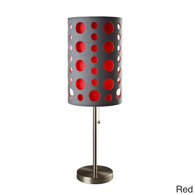 33-inch Modern Retro Grey Table Lamp - Red