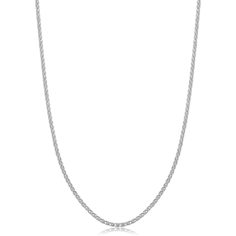 Fremada Italian Sterling Silver 1.5mm Round Wheat Chain (14-36 Inch)