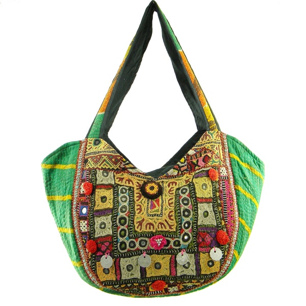 Shop Handmade Embroidered Banjara Hobo Bag (India) - Free Shipping ...