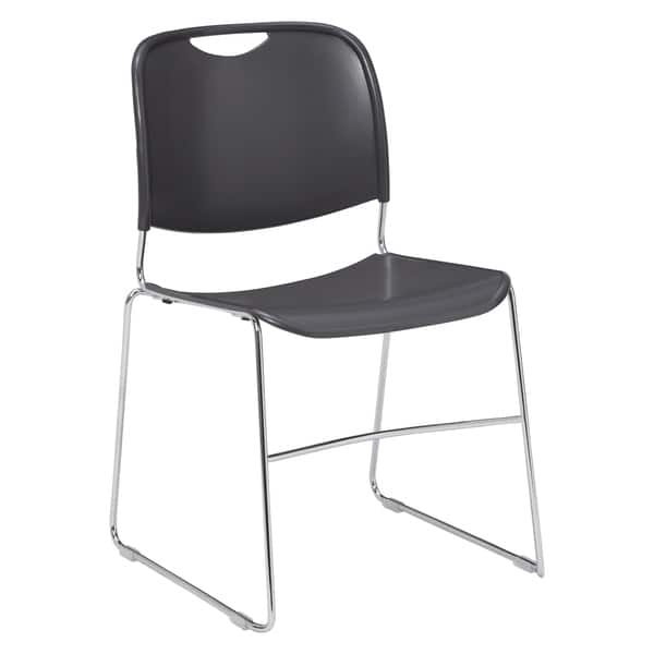 slide 2 of 5, NPS 8500 Styles - Sled Base Cafetorium Chair - Hi-Tech Ultra Compact Stack Chair Grey
