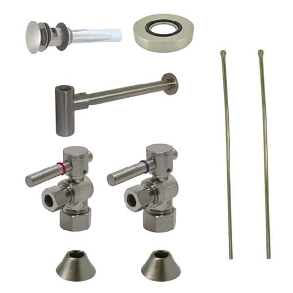 Satin NIckel Vessel Sink Plumbing Supply Kit Overstock 7879704