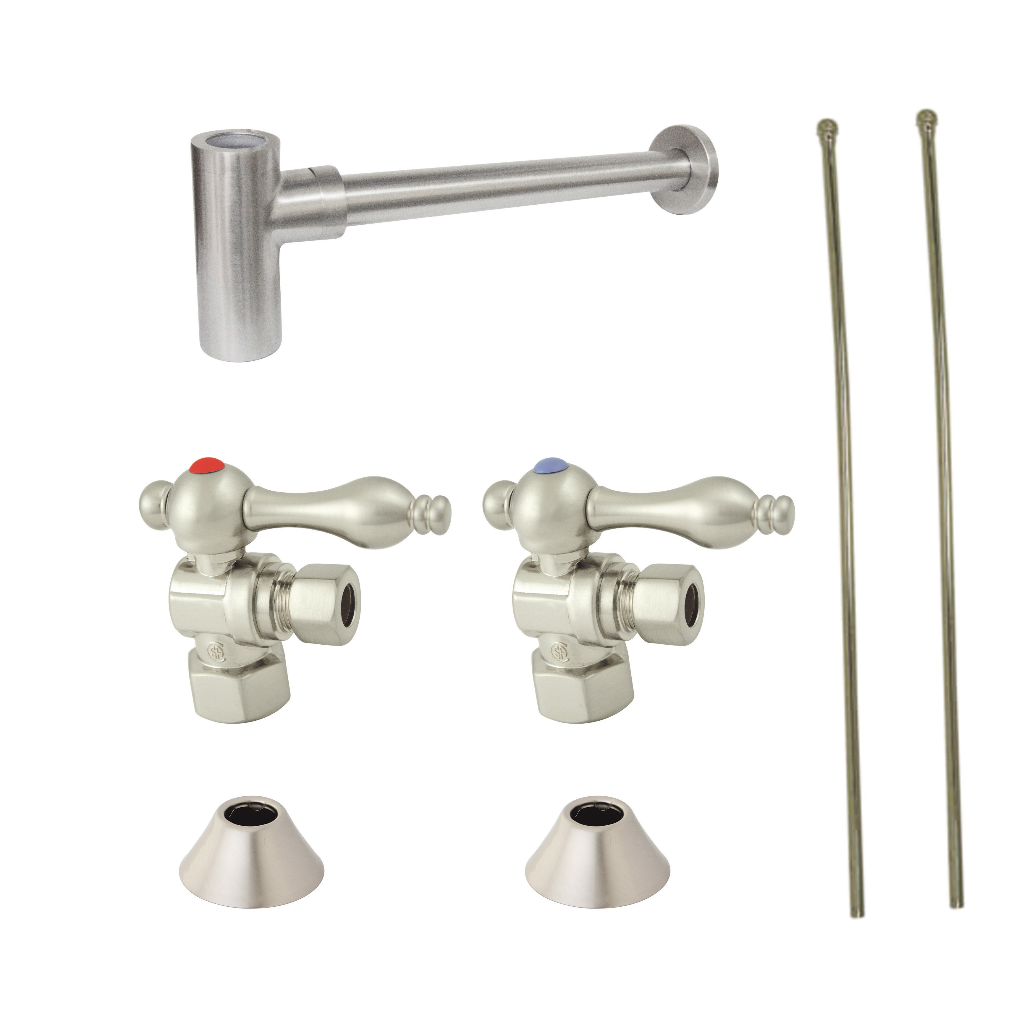 Decorative Brushed Nickel Plumbing Supply Kit Silver Silver eBay