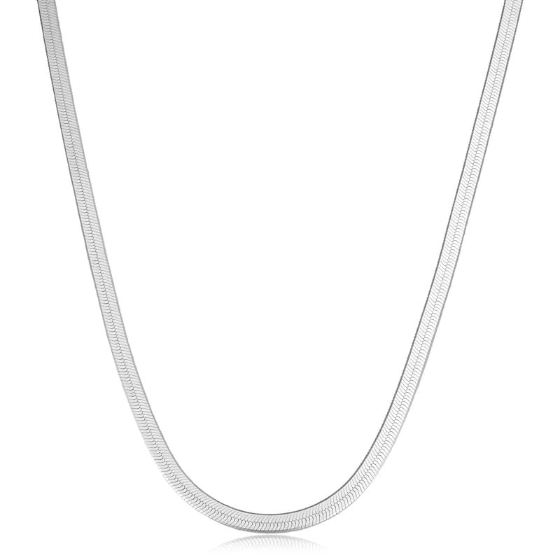 Fremada Sterling Silver 3.6 millimeters Herringbone Necklace