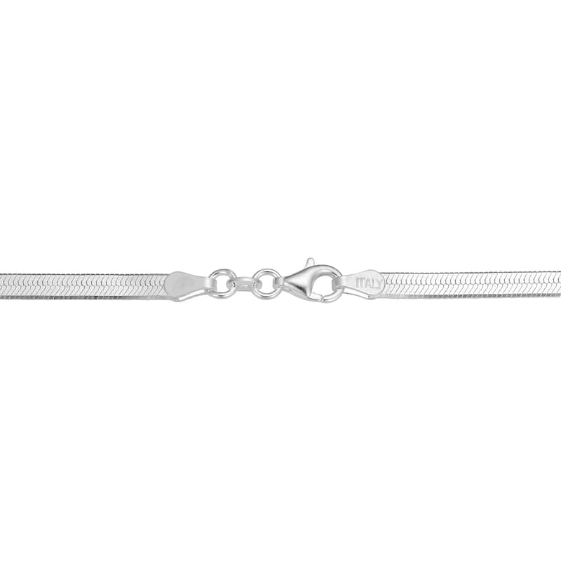 Fremada Sterling Silver 3.6 millimeters Herringbone Necklace