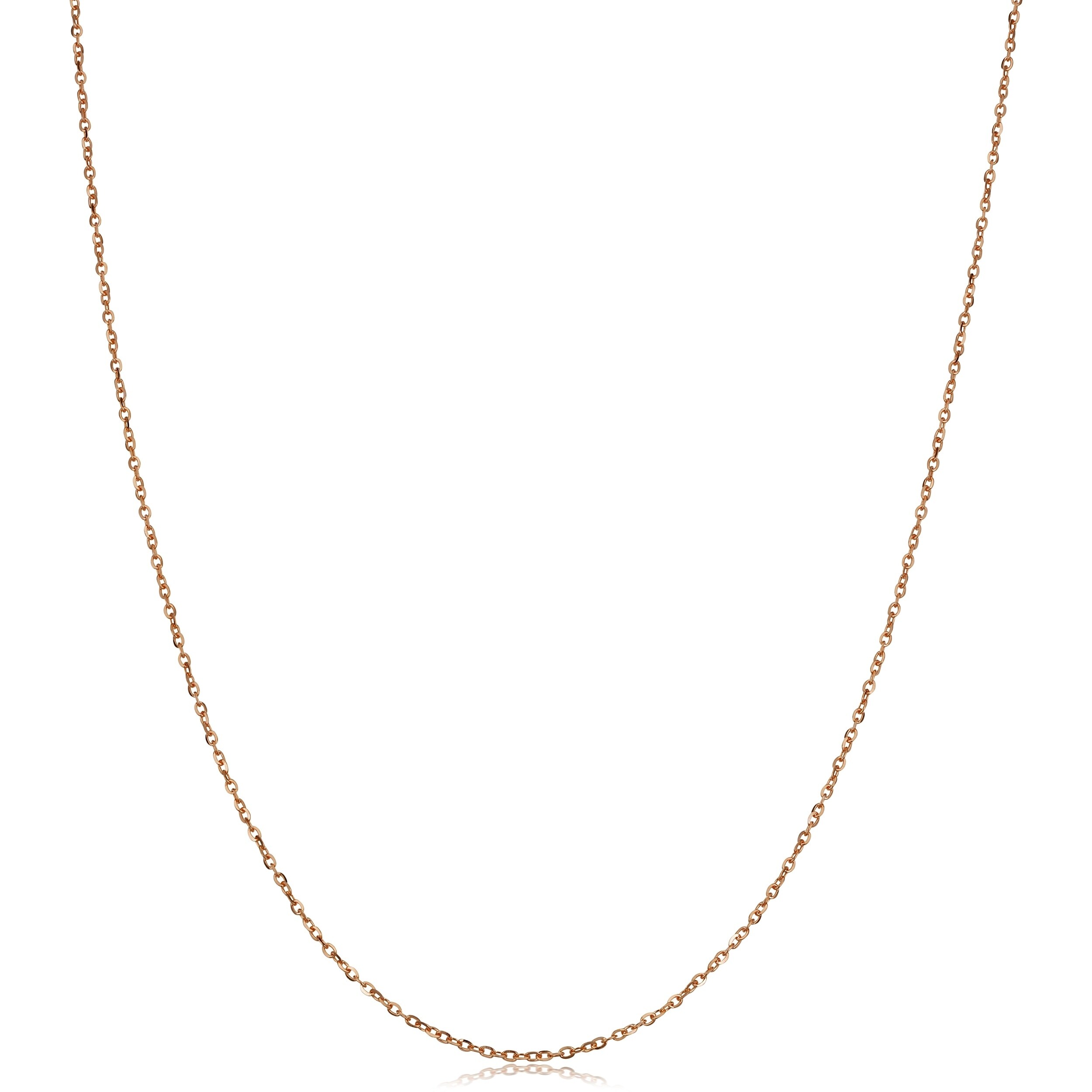 IcedTime 14K Rose Gold Cable Chain 20 inch long x1.1mm wide 