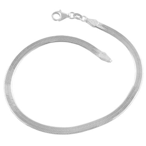 Fremada Sterling Silver 3.6-mm Herringbone Bracelet (7.5-8 inches)