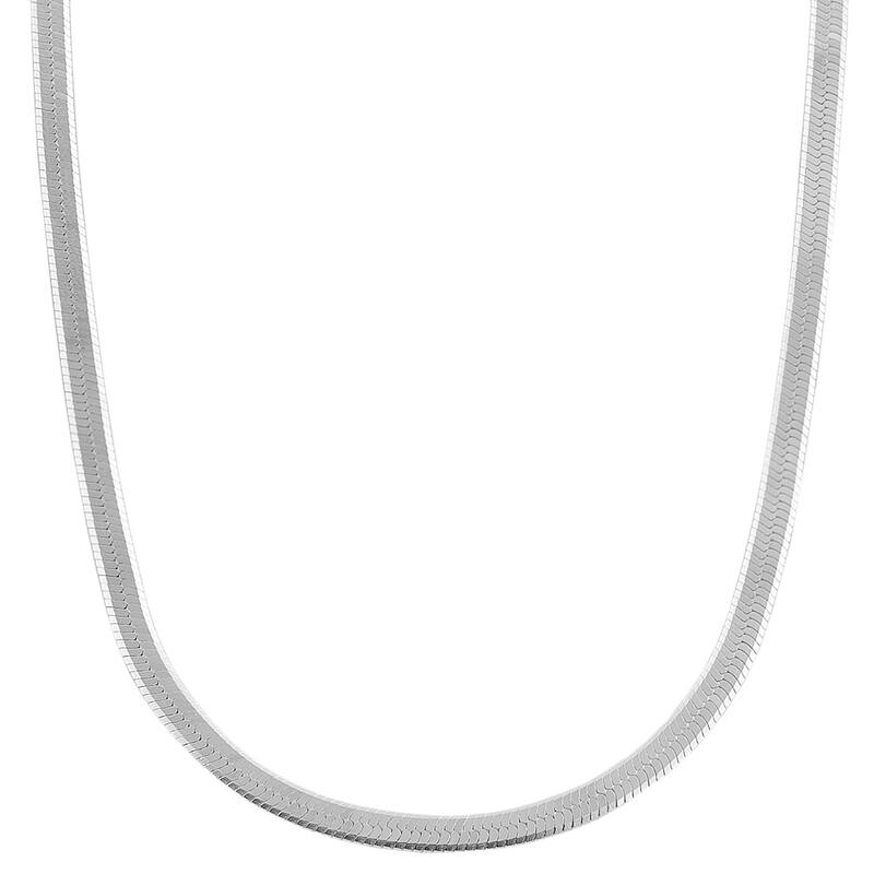 Fremada Sterling Silver 2.8-mm Herringbone Necklace (18-30 inches) - 18 Inch - 18 Inch