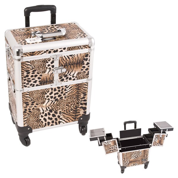 leopard rolling tote