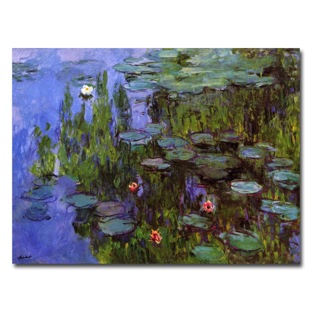 Claude Monet 'Sea Roses' Canvas Art - Multi