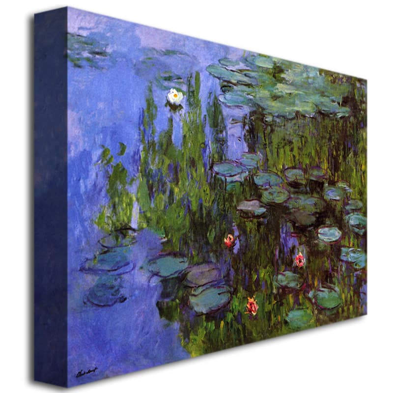 Claude Monet 'Sea Roses' Canvas Art - Multi