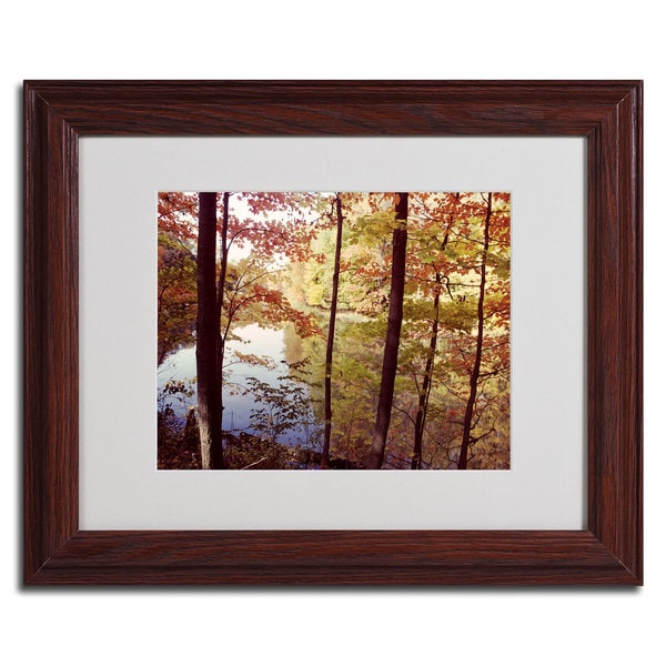 Kurt Shafer 'A Secret Pond' Horizontal Framed Matted Art Trademark Fine Art Canvas