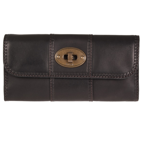 Fossil Women's 'Vintage Revival' Leather Clutch Fossil Women's Wallets