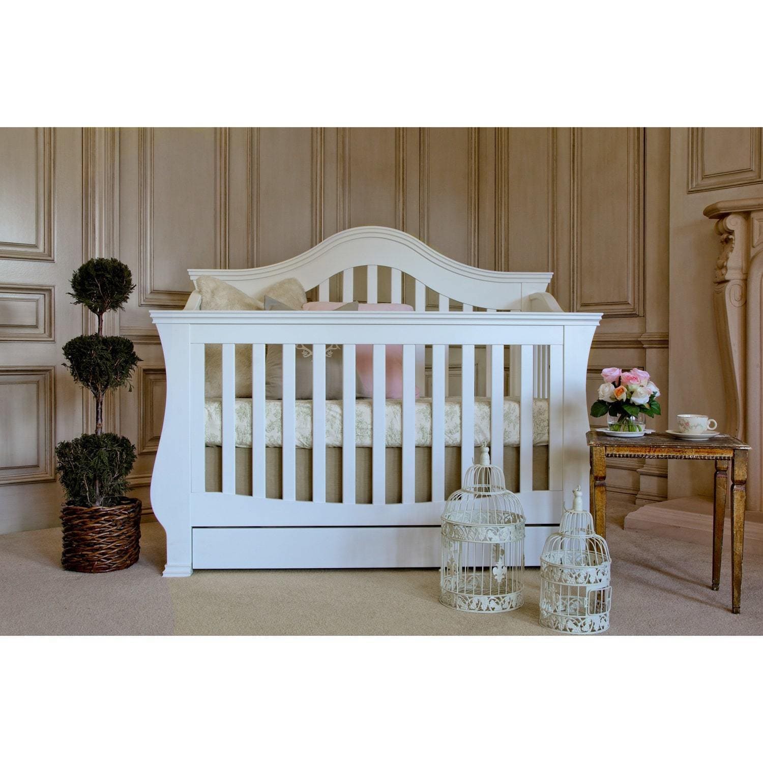 Million Dollar Baby Classic Ashbury 4 in 1 Convertible Crib with Toddler Rail Bed Bath Beyond 7880234