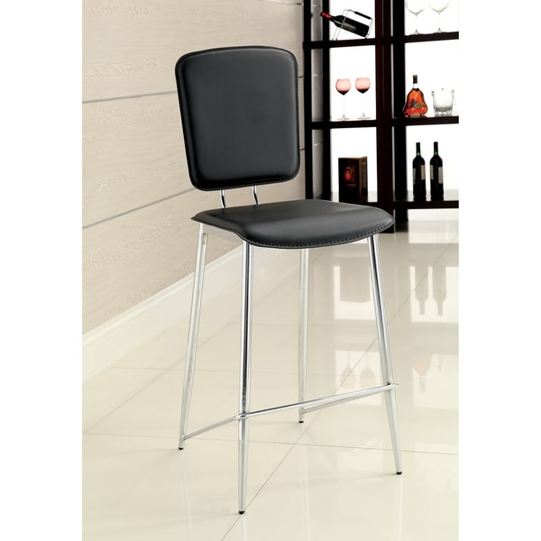 Furniture Of America Koco Martin Black Counter Dining Chairs Set Of 2