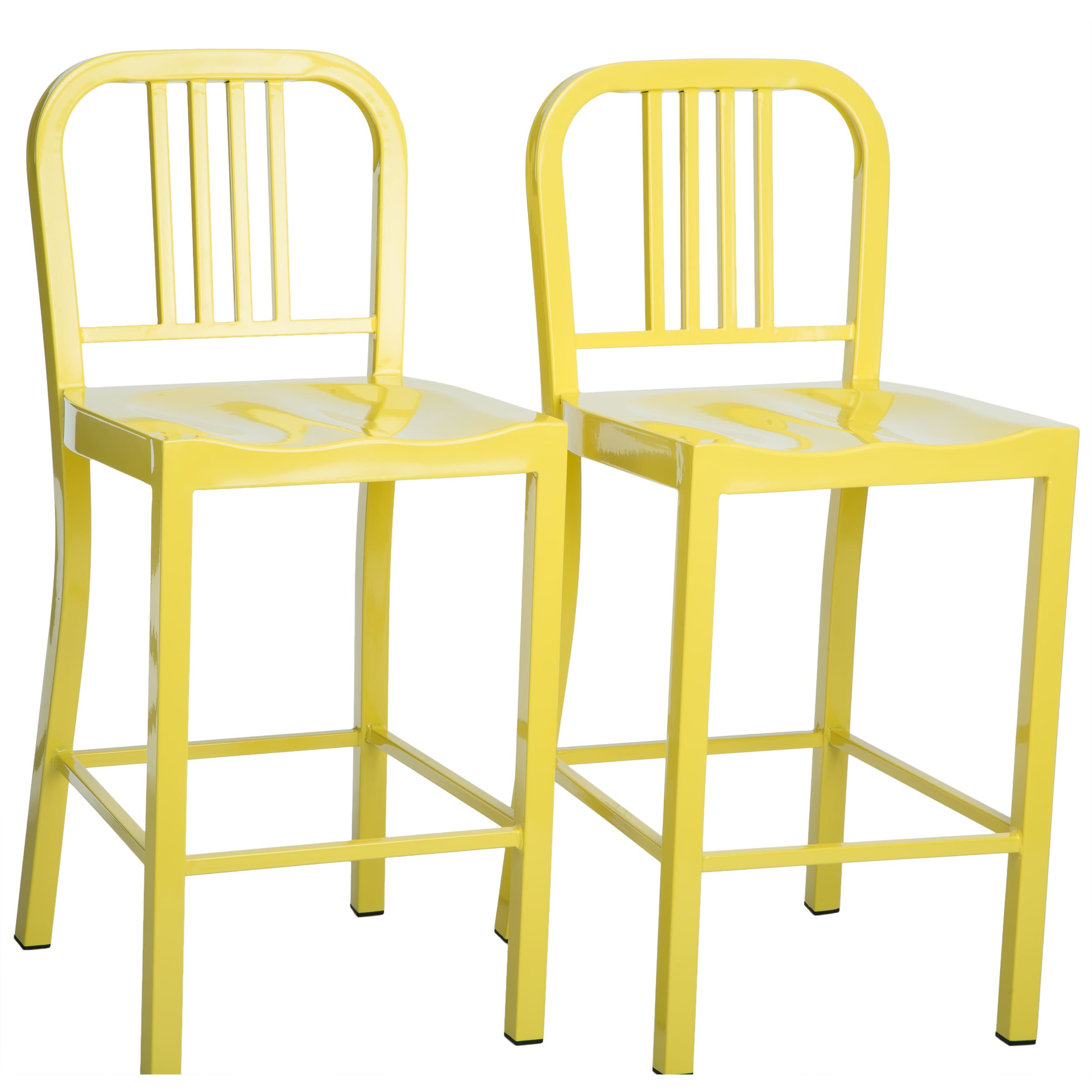 Metal Lemon Counter Stools (set Of 2)