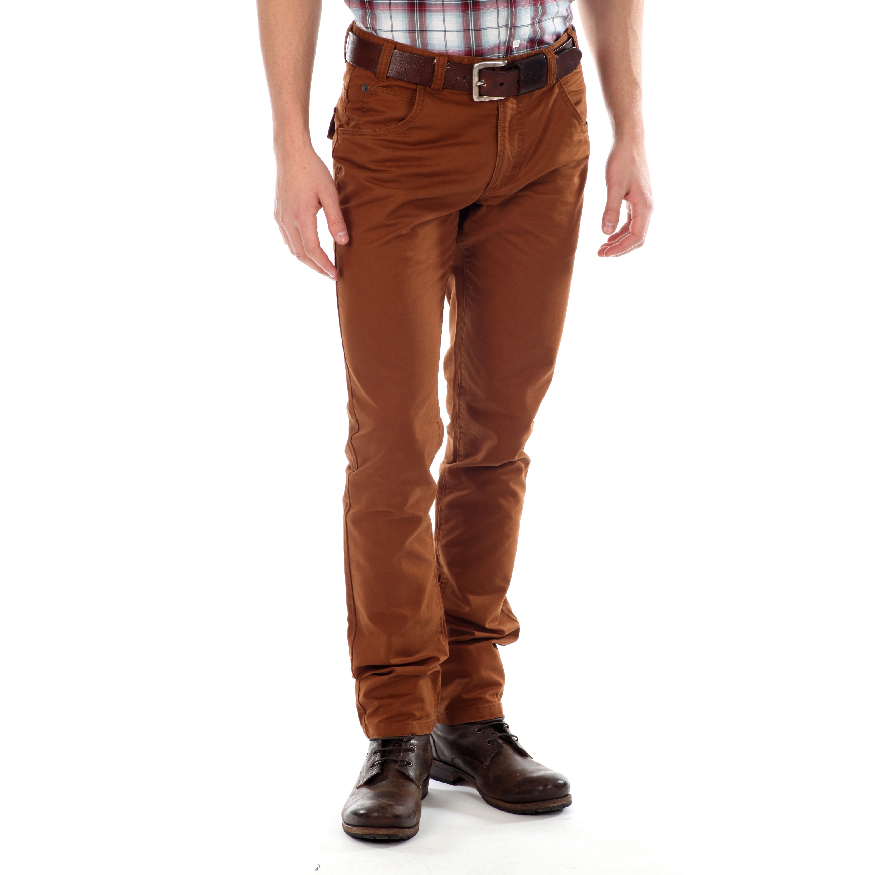 191 Unlimited Mens Orange Straight Leg Five pocket Pants