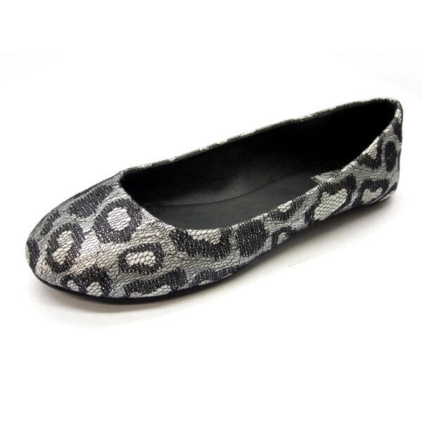 blue leopard flats