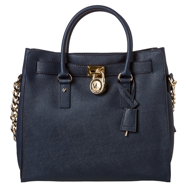 MICHAEL Michael Kors Large 'Hamilton' Navy Saffiano Leather Tote - Free ...