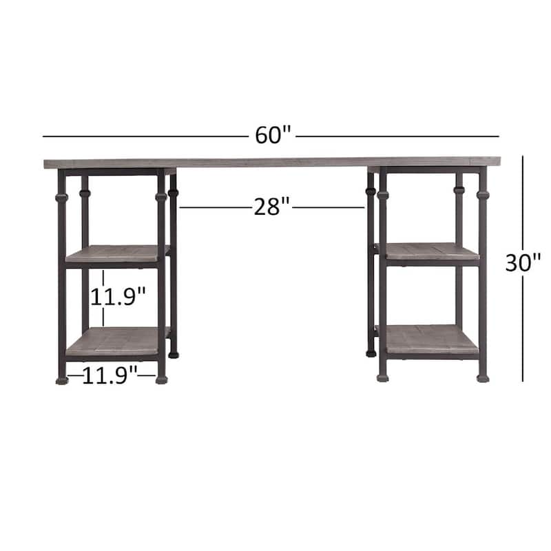 Myra Vintage Industrial Storage Desk by iNSPIRE Q Classic