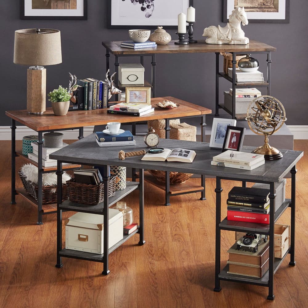 Myra Vintage Industrial Storage Desk by iNSPIRE Q Classic