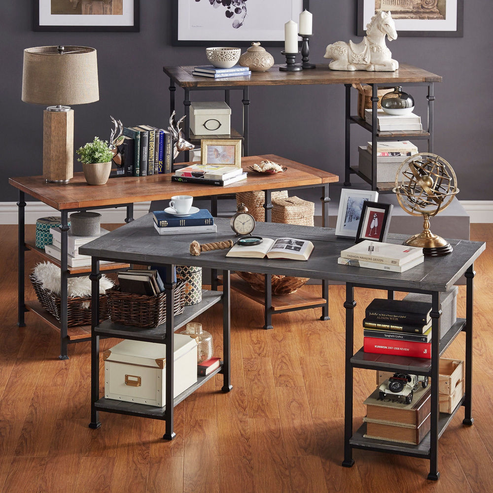 iNSPIRE Q Classic Myra Vintage Industrial Storage Desk