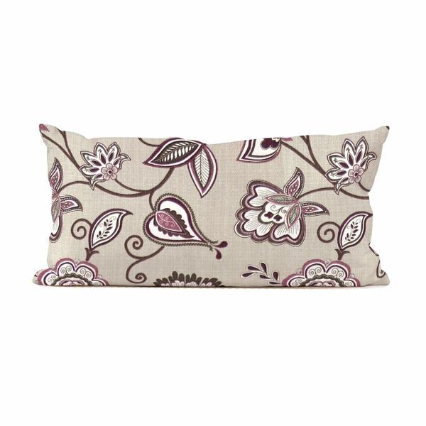 Avignon Eggplant Kidney Pillow Throw Pillows