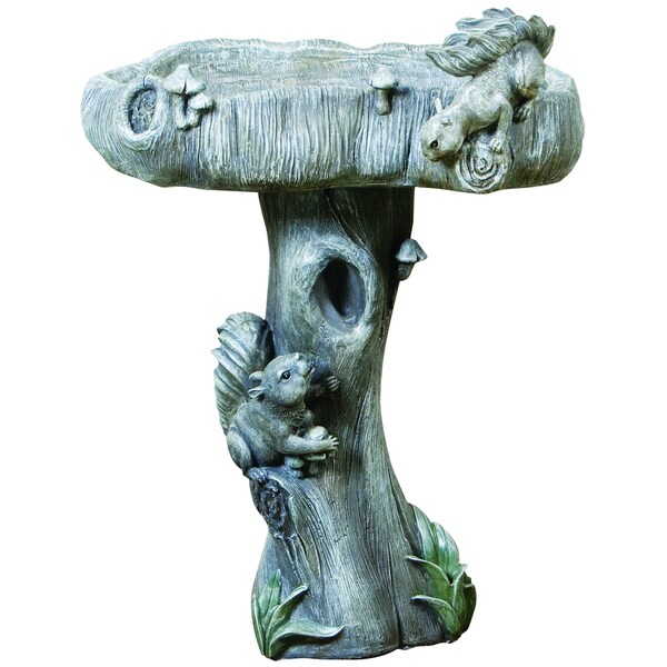 elements white wash resin bird bath