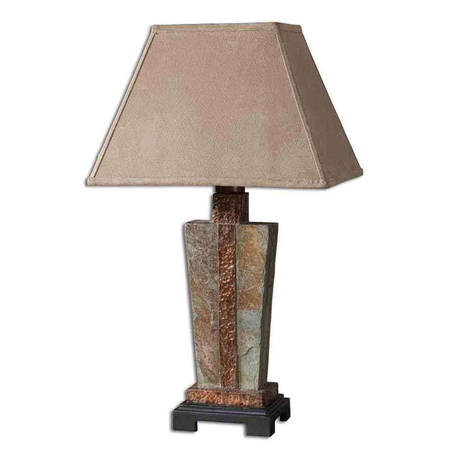 Uttermost 1-light Slate and Copper Accent Lamp