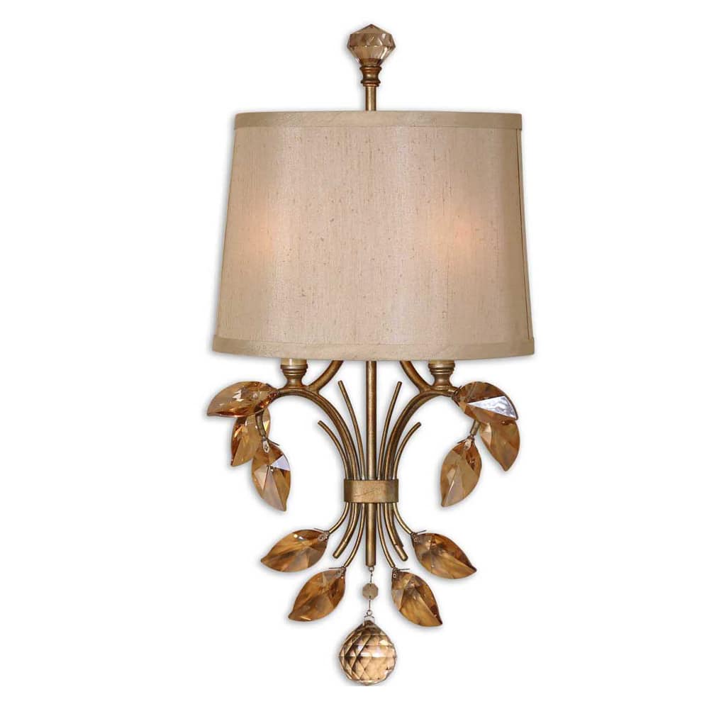 Uttermost Alenya 2-light Burnished Gold Wall Sconce