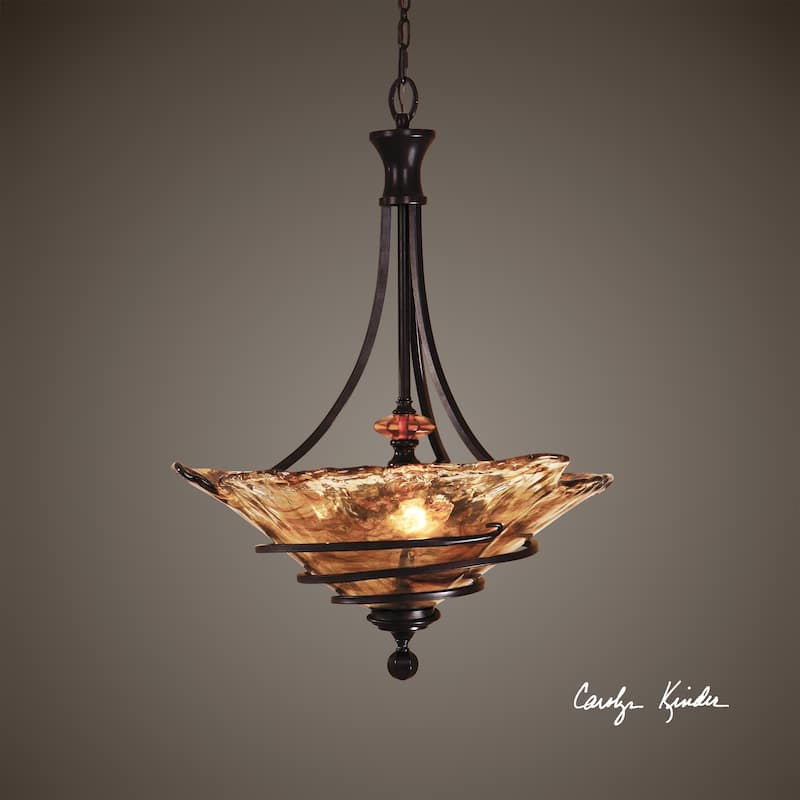Uttermost Vitalia 3-light Oil Rubbed Bronze Pendant