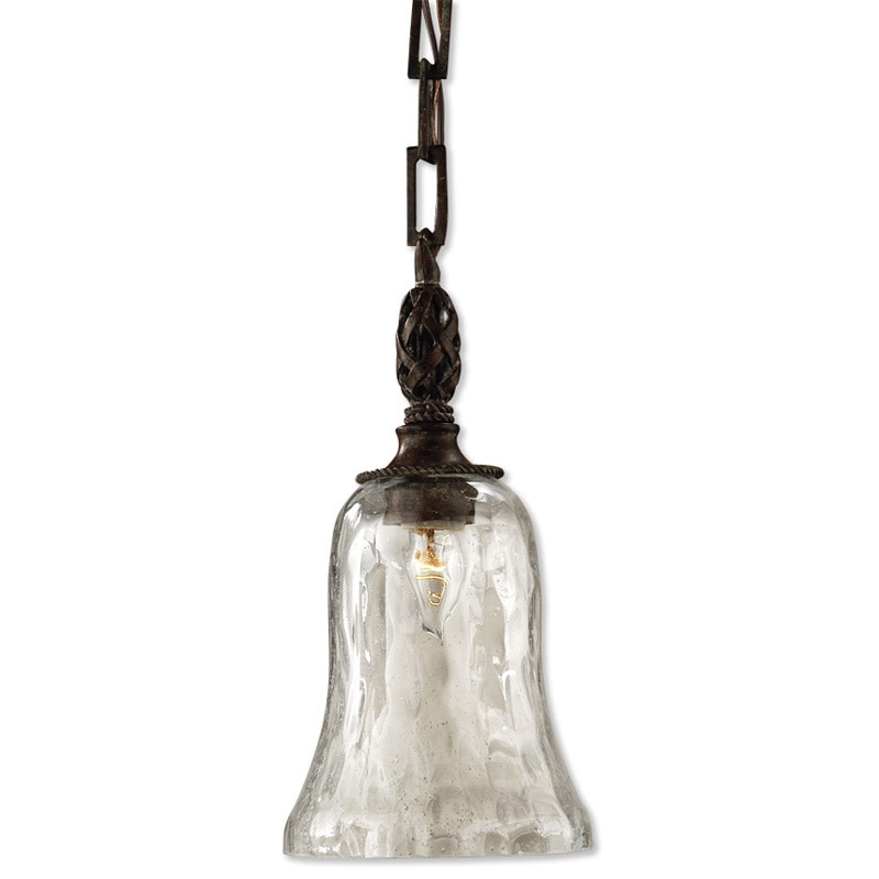 Galeana 1 light Antique Saddle Mini Pendant