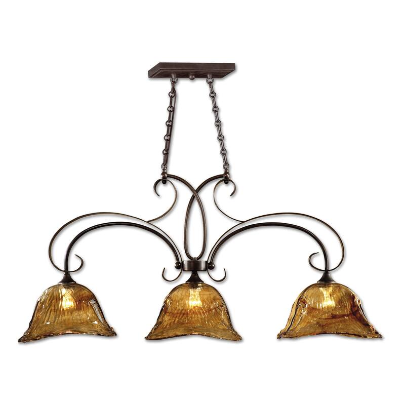Uttermost Vetraio 3-light Bronze Kitchen Island Light