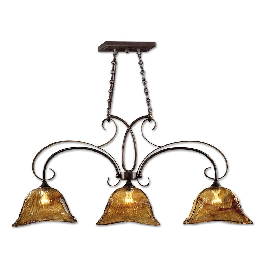 Uttermost Vetraio 3-light Bronze Kitchen Island Light