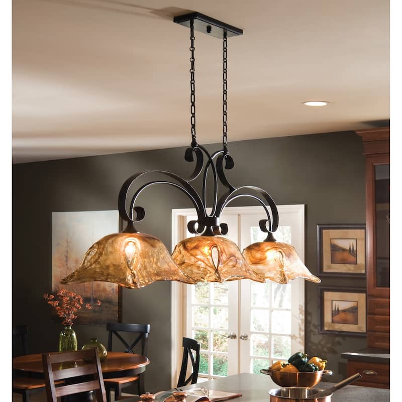 Uttermost Vetraio 3-light Bronze Kitchen Island Light