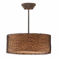 drum pendant light uttermost rattan today espresso knotted