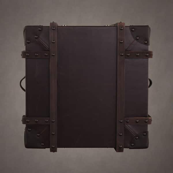 Journey Vintage Leather Trunk Side Table Free Journey Vintage Leather Trunk Side Table Free